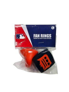 Detroit Tigers Baseball Fan Rings 2-Pack Size Large 2015 Foam Fanatics MLB